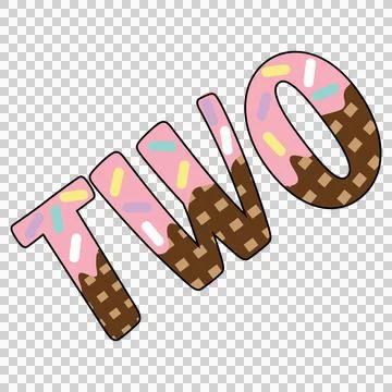 Two Word With Geometric Pattern bold typography black number Stock Illustration