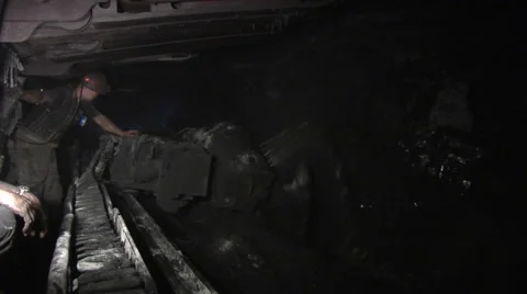 Two Workers Miners Coal Drill Machine is Drilling Zoom In Men in Safety Helmets Stock Footage 53508946