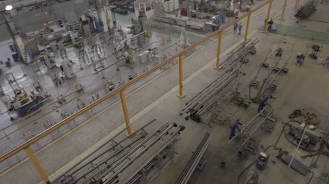 Two workers move the pipe from above Stock Footage 62084788