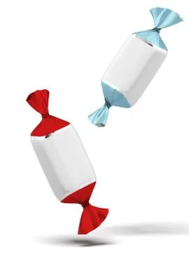 Two wrapped candies Illustrazione stock