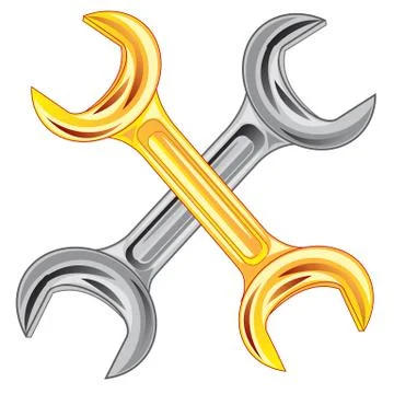Two wrenches Stock Illustration