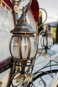 Two wrought iron Stock Photos