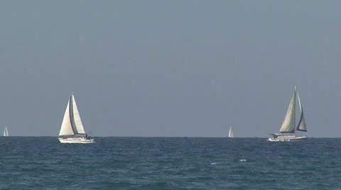 Two Yacht Stock Footage 34839774