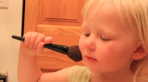 Two year brushes nose Stock Footage 41651685