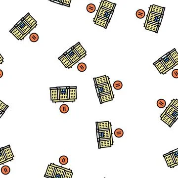 Two year college vector seamless pattern Stock Illustration