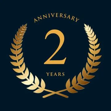 Two years of anniversary. Isolated vector illustration Stock Illustration