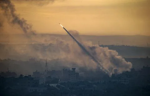 Two years since October 7th Hamas attack, Israel's war on Gaza, Gaza City - 07 O 스톡 사진