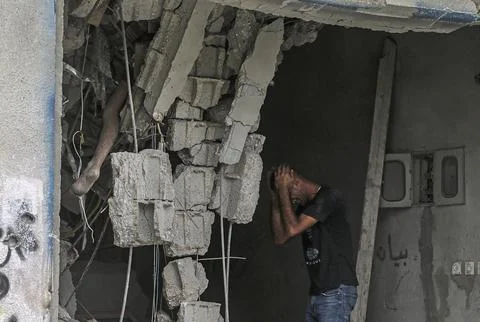 Two years since October 7th Hamas attack, Israel's war on Gaza, Al Bureij - 17 S 스톡 사진