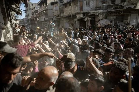 Two years since October 7th Hamas attack, Israel's war on Gaza, Khan Yunis - 24  스톡 사진