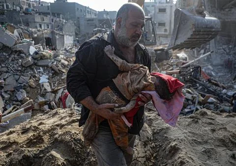 Two years since October 7th Hamas attack, Israel's war on Gaza, Jabaliya Refugee 스톡 사진