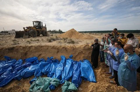 Two years since October 7th Hamas attack, Israel's war on Gaza, Khan Younis - 22 스톡 사진