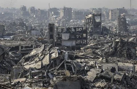 Two years since October 7th Hamas attack, Israel's war on Gaza, Jabaliya Camp -  스톡 사진