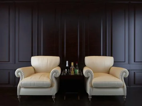 Two yellow armchair Stock Illustration