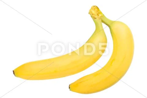 Two yellow banana Stock Photos