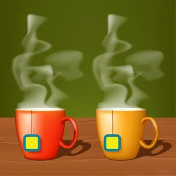 Two yellow cup Stock Illustration