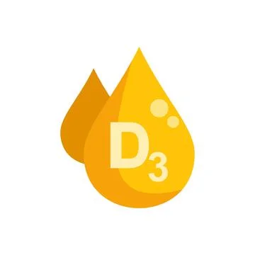 Two yellow drops representing vitamin d3 supplement Stock Illustration