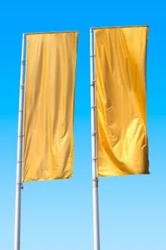 Two yellow flag Stock Photos