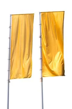 Two yellow flag Stock Photos