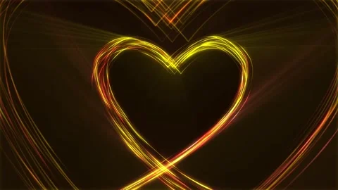 Two yellow Heart Stock-Footage 145708923
