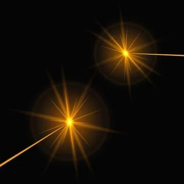 Two yellow laser beams Stock-Illustration
