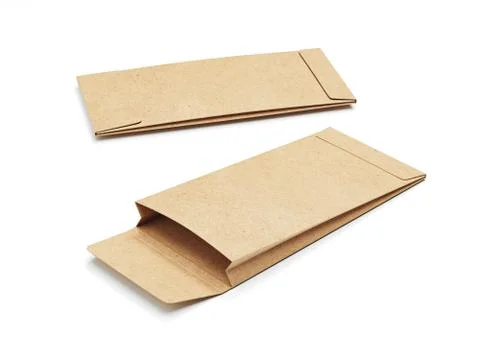 Two yellow packages. 3d rendering 스톡 일러스트