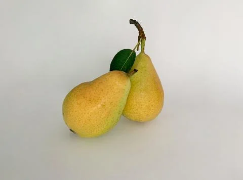 Two yellow pears Stock Photos