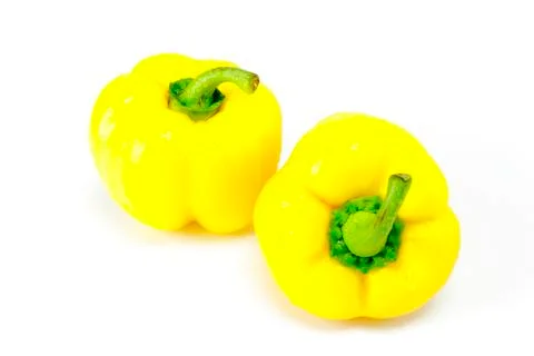 Two yellow pepper Stock Photos