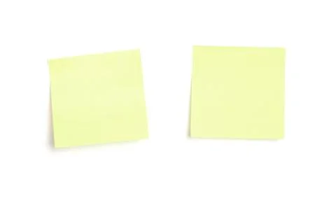 Two yellow post its Stock Photos