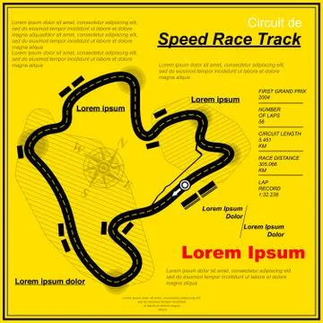 Two yellow race circuit background Stock Illustration