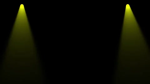 Two Yellow Spotlights On Black Stage Stock Footage 317679764