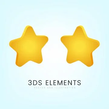 Two yellow stars on blue gradient background. Customer rating feedback star.. Stock Illustration