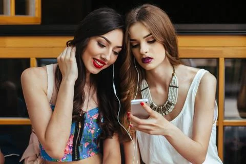 Two young beautiful Stock Photos