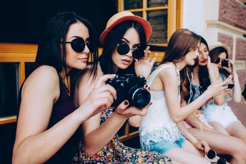 Two young beautiful Stock Photos