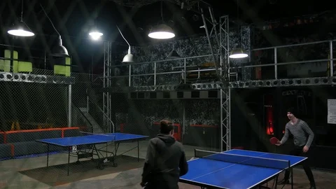 Two young boys playing table tennis. Ping-pong training 库存影片 103282645