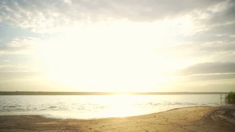 Two young cyclists enjoy the sunset with bikes show seaside slow motion rapid Stock Footage 78060626