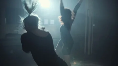 Two Young Dancers Move Gracefully  Stock Footage 81630748