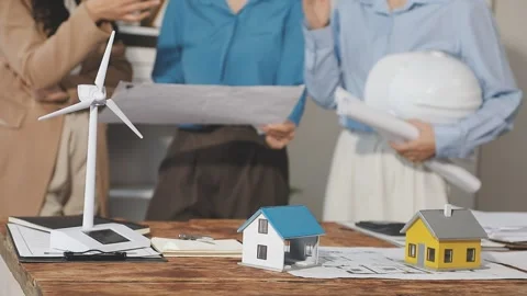 Two Young Engineers Expertise in Solar Cell Installation Meetings and Discu.. Stock Footage 303629915