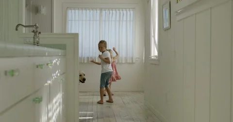 Two young girls dancing. 스톡 동영상 88369272