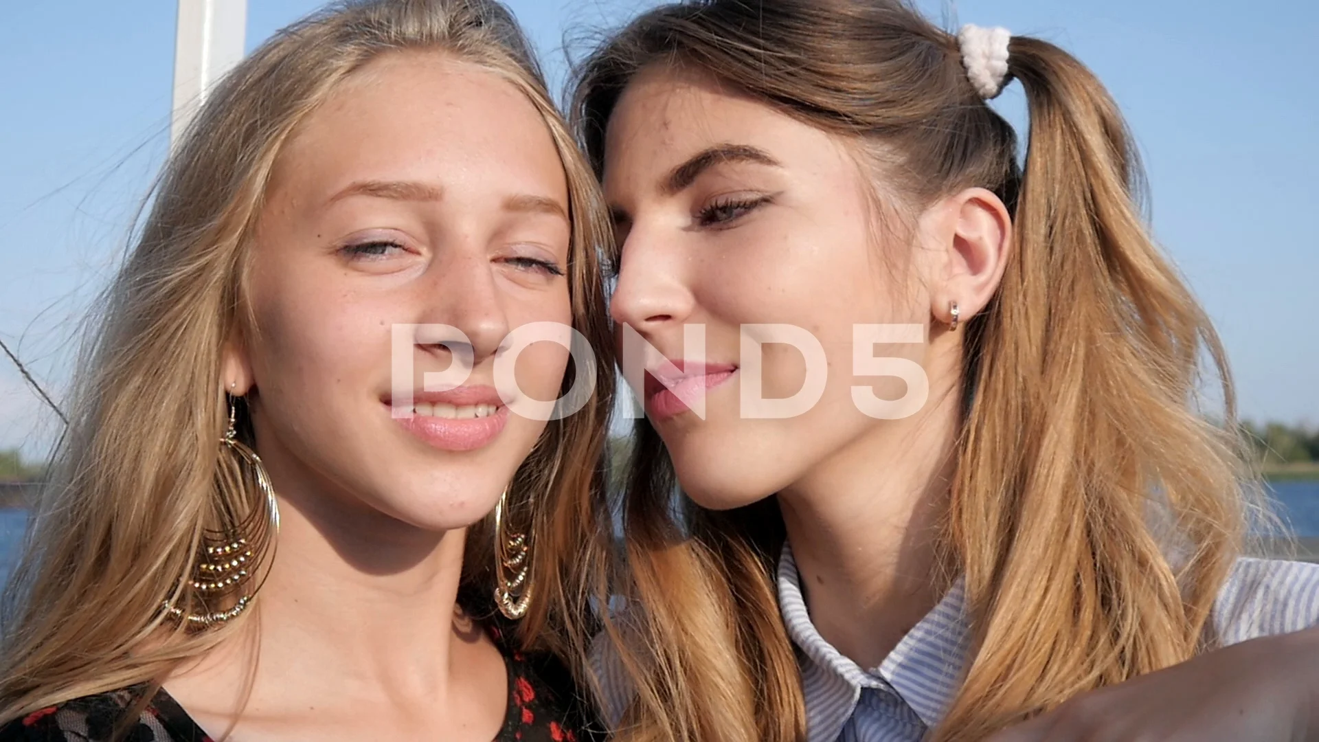 School Girls Kissing