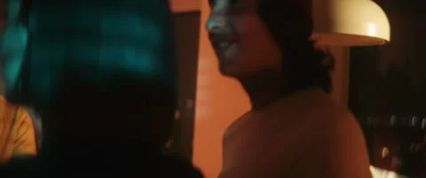 Two young men lauhing while having a conversation Stock Footage 202260123