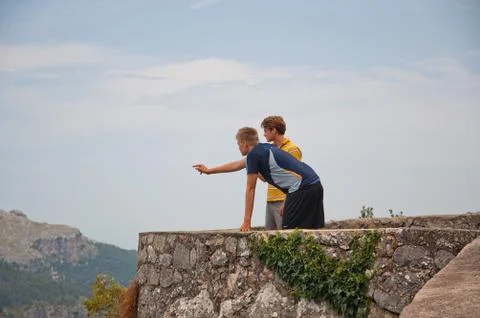 Two young men Stock Photos