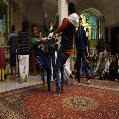 Two young men whirled in the religious dance Stock Footage 69279912