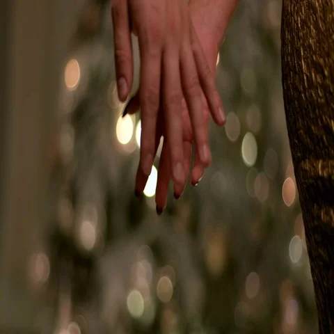 Two young people holding hands on first New year day that they celebrate as a Stock Footage 69493592