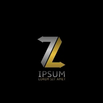 Two Z letters logo Stock Illustration