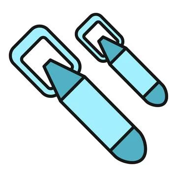 Two zipper pulls sliding for clothing fastening Illustrazione stock
