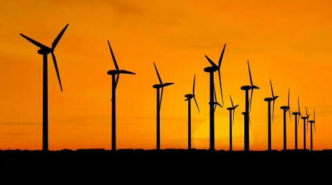 TwoLevelWindTurb Stock Footage 147407