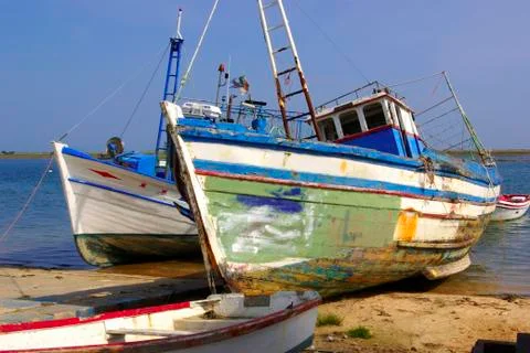 Twotraditional boats Stock Photos