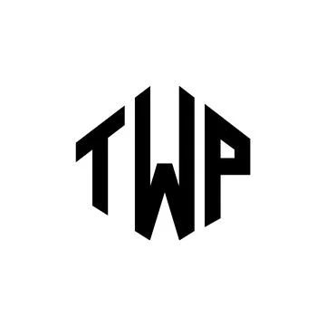 TWP letter logo design with polygon shape. TWP polygon and cube shape logo .. Stock Illustration