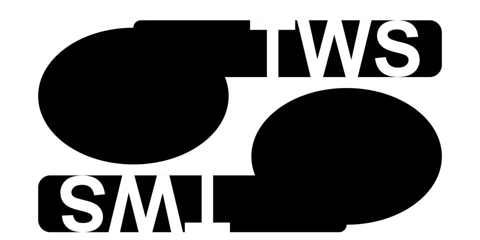 TWS text true wireless stereo bluetooth wireless headphones vector TWS true Stock Illustration