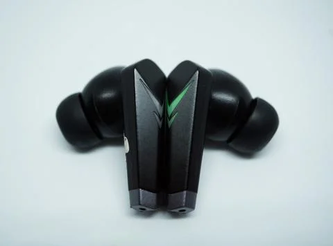 Tws wireless headset. object photography style Stock Photos